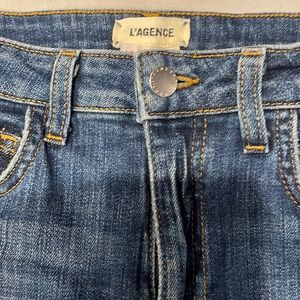 L’AGENCE DISTRESSED STRAIGHT JEANS!!!